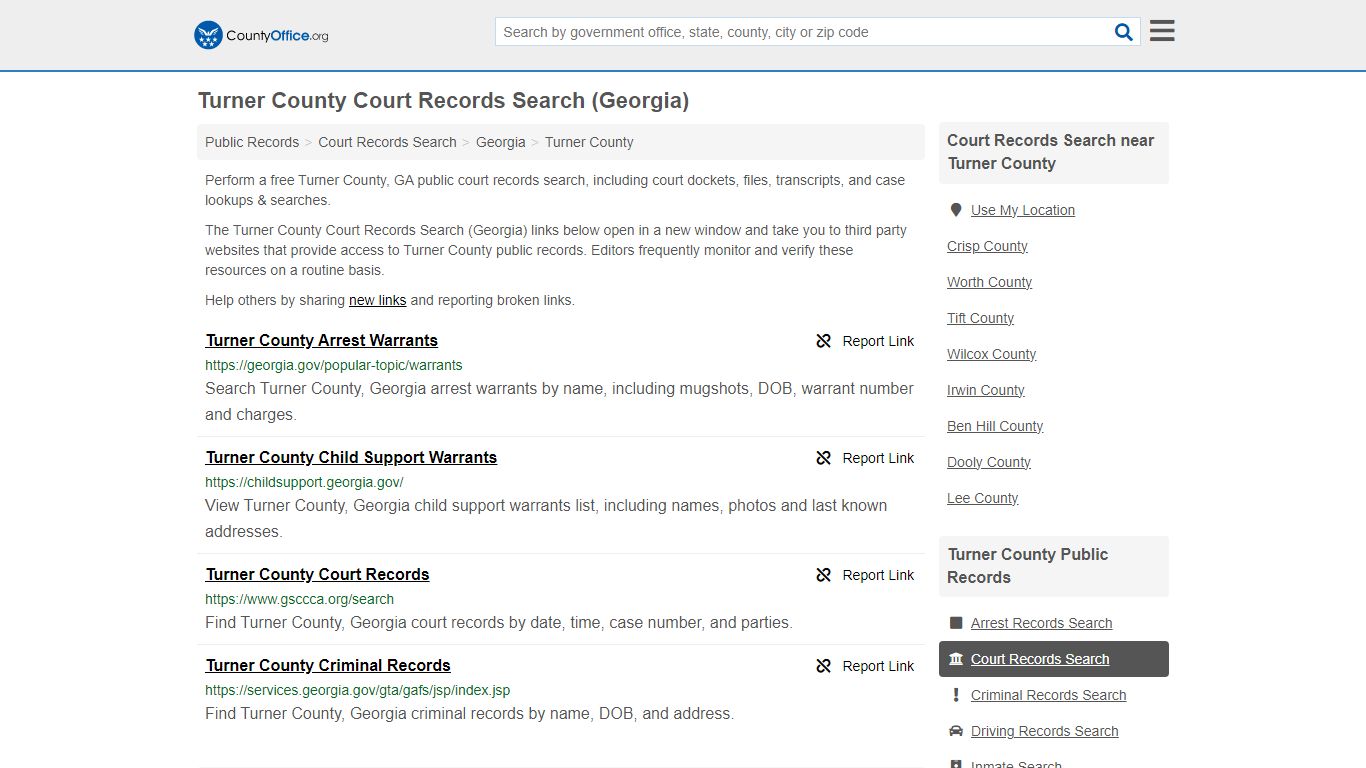 Court Records Search - Turner County, GA (Adoptions, Criminal, Child ...